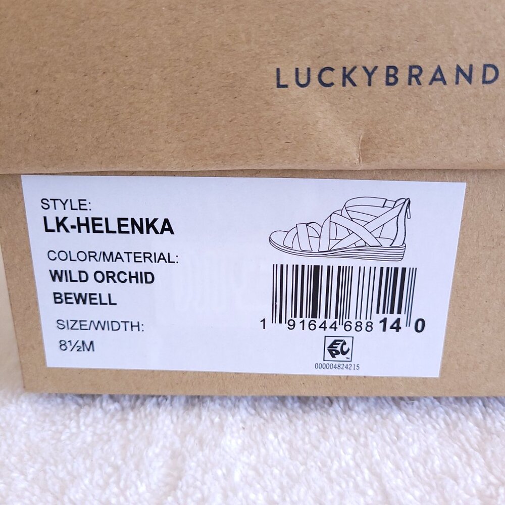 New Lucky Brand Women's "Helenka" leather sandal in amazing Mauve color - Picture 10 of 10